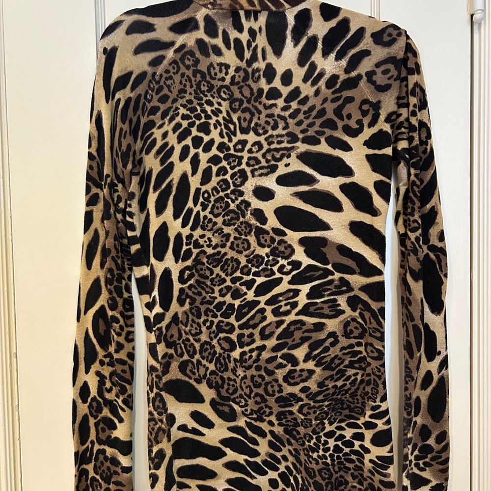 Cache Animal Print Ribbed Sweater - Picture 2 of 3